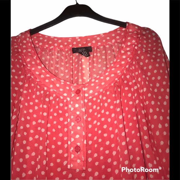 AGB Scoop Neck Polka Dot Cami & Sheer top size Medium - Picture 5 of 12